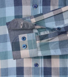 CASAMODA Langarmhemd Freizeithemd B.D. Comfort Fit Blau/Dunkelblau/Hellblau