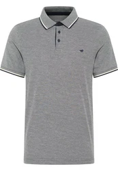 MUSTANG Kurzarmshirt Style Palco Grau/Hellgrau/Dunkelgrau