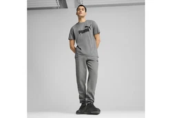 PUMA T-Shirt Essentials No. 1 Logo Herren Dunkelgrau/Grau/Lila