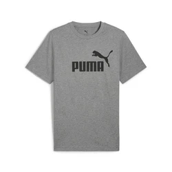 PUMA T-Shirt Essentials No. 1 Logo Herren Dunkelgrau/Grau/Lila