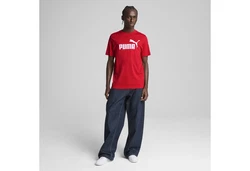PUMA T-Shirt Essentials No. 1 Logo Herren Rot/Dunkelrot