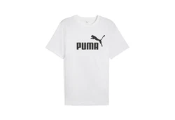 PUMA T-Shirt Essentials No. 1 Logo Herren Weiß/Lila/Creme