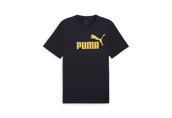 PUMA T-Shirt ESS No. 1 Logo Herren Lila/Dunkelblau/Schwarz/Gelb