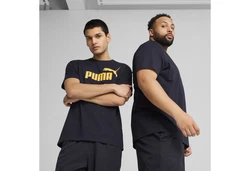 PUMA T-Shirt ESS No. 1 Logo Herren Lila/Dunkelblau/Schwarz/Gelb