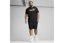 PUMA T-Shirt ESS No. 1 Logo Herren Lila/Dunkelblau/Schwarz/Gelb