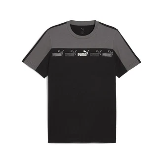 PUMA T-Shirt Around The Block Grau/Dunkelgrau/Schwarz PUMA T-Shirt Around The Block Grau/Dunkelgrau/Schwarz