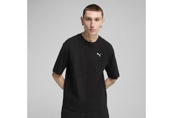 PUMA T-Shirt WARDROBE ESS Boxy Herren Schwarz