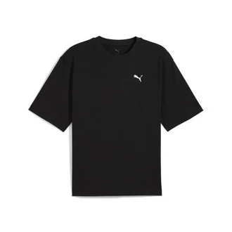 PUMA T-Shirt WARDROBE ESS Boxy Herren Schwarz