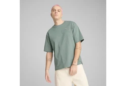 PUMA T-Shirt WARDROBE ESS Boxy Herren Grün/Dunkelgrün/Hellgrün