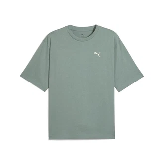 PUMA T-Shirt WARDROBE ESS Boxy Herren Grün/Dunkelgrün/Hellgrün