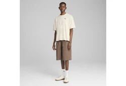 PUMA T-Shirt WARDROBE ESS Boxy Herren Khaki/Beige