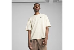 PUMA T-Shirt WARDROBE ESS Boxy Herren Khaki/Beige