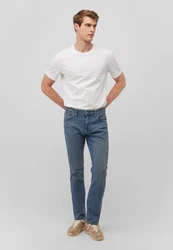 Mavi Straight Jeans MARCUS Creme/Weiß/Hellblau/Blau