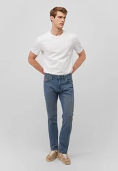 Mavi Straight Jeans MARCUS Creme/Weiß/Hellblau/Blau