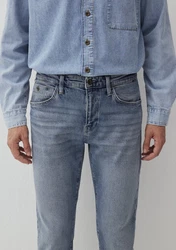 Mavi Slim-fit-Jeans MILAN Tapered Leg Pants Hellblau/Blau/Grau