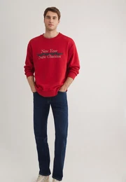 Rundhalspullover XMAS NEW YEAR SWEATSHIRT Weihnachtspullover