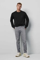 MEYER 5-Pocket-Jeans M5 Slim Grau/Hellgrau/Dunkelgrau