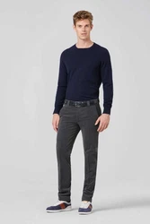 MEYER Chinos Roma Stretch-Dehnbund Dunkelblau/Dunkelgrau/Grau