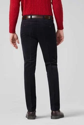 MEYER Chinos Roma Stretch-Dehnbund Dunkelblau/Rot/Hellblau