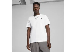 PUMA T-Shirt WARDROBE ESS Herren Weiß/Grau