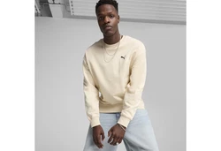 PUMA Sweatshirt WARDROBE ESS Relaxed Rundhalsshirt Khaki/Beige