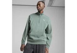 PUMA Sweatshirt WARDROBE ESS Relaxed Rundhalsshirt Grün/Hellgrün