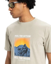Quiksilver T-Shirt Feel The Outside Khaki/Beige/Gelb