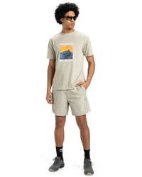 Quiksilver T-Shirt Feel The Outside Khaki/Beige/Gelb