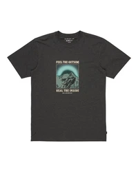 Quiksilver T-Shirt Feel The Outside Grau/Dunkelgrau/Dunkelgrün