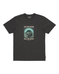 Quiksilver T-Shirt Feel The Outside Grau/Dunkelgrau/Dunkelgrün