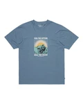 Quiksilver T-Shirt Feel The Outside Blau/Grau/Hellblau/Türkis