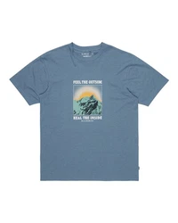 Quiksilver T-Shirt Feel The Outside Blau/Grau/Hellblau/Türkis