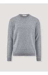 Hessnatur Strickpullover Grau/Hellgrau/Dunkelgrau