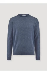 Hessnatur Strickpullover Dunkelblau/Blau/Grau/Hellblau