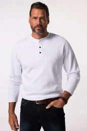T-Shirt JP 1880 Henley Langarm Piqu bis 8 XL
