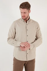 Buratti Langarmhemd Regular Fit Khaki/Beige