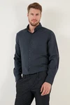 Buratti Langarmhemd Regular Fit Dunkelblau/Grau/Hellblau