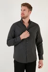Buratti Langarmhemd Regular Fit Dunkelgrau/Schwarz/Grau