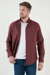 Buratti Langarmhemd Regular Fit Dunkelrot/Bordeaux/Rot