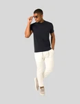 BENVENUTO. T-Shirt ADELMO Schwarz/Weiß/Khaki/Creme/Dunkelblau