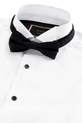 Next Formelles Slim Fit Hemd mit Fliege im Set (2-tlg) Weiß/Schwarz