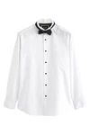 Next Formelles Slim Fit Hemd mit Fliege im Set (2-tlg) Weiß/Schwarz