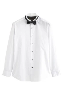 Next Formelles Slim Fit Hemd mit Fliege im Set (2-tlg) Weiß/Schwarz