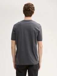 TOM TAILOR T-Shirt mit Print hellblau/dunkelgrau/wei