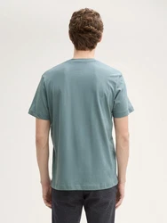 TOM TAILOR T-Shirt mit Print Türkis/Grün/Grau