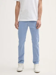 TOM TAILOR Chinohose Tapered Chino Hose Hellblau/Blau