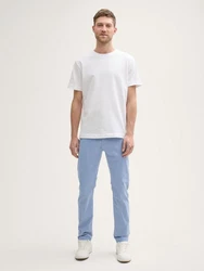 TOM TAILOR Chinohose Tapered Chino Hose Hellblau/Blau