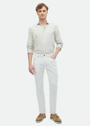 Chinohose Lssige, gewebte Slim-Fit-Hose aus Baumwollmischung
