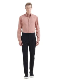 Chinohose Gewebte Freizeithose mit normaler Passform