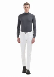 Chinohose Lssige, gewebte Slim-Fit-Hose aus Baumwollmischung
